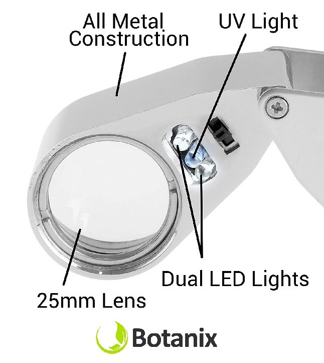 לופה מיקרוסקופ כיס מתקפלת 25mm x40 – תמונה 2